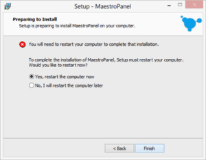 MaestroPanel Restart
