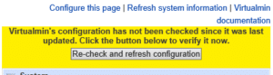 Virtualmin Re-check