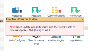 Kloxo-MR PHP.ini