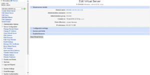Virtualmin Edit Virtual Server