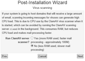 Virtualmin ClamAV