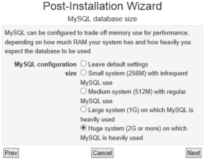 Virtualmin MySQL Config