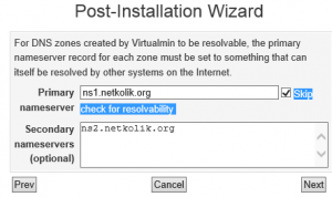 Virtualmin Nameserver