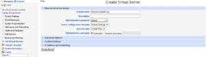 Virtualmin Create Virtual Server