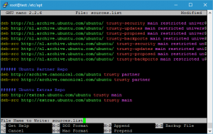 Ubuntu Enter sources.list
