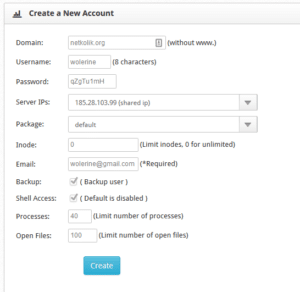 CWP New Account