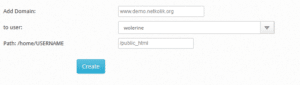 CWP Create Domain