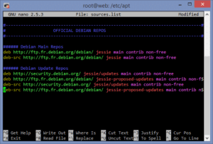Debian Repository Edit sources.list