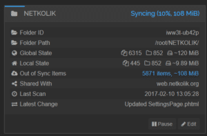 Syncthing Syncing