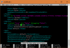 Syncthing Server Listen