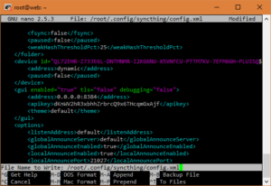Syncthing Server Save